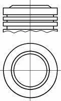 Поршень з кільцями PEUGEOT 79,01 1,6 16V TU5JP4 NURAL 87-139407-00