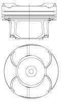 Поршень з кільцями BMW 84,00 N20B20A NURAL 87-434600-00