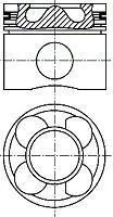Поршень з кільцями RENAULT 70,00 1.3 D Multijet 199 B1.000,263 A2.000 NURAL 87-435706-00