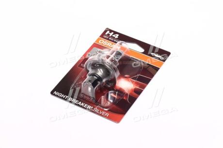 ЛАМПА H4 12V 60W P43t BLI Silverstar 2.0 NIGHT BREAKER SILVER - заміна на 64193NBS-1BL OSRAM 64193NBS-01b