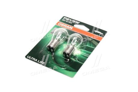 ЛАМПА 21/5W12VBAY15D10XBLI2LF ULTRALIFE - заміна на 7528ULT-2BL OSRAM 7528ULT-02b