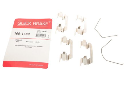Комплект прижимних планок гальмівного супорту QUICK BRAKE 109-1789