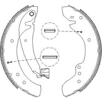 Колодка гальм. барабан. CITROEN/FIAT/PEUGEOT JUMPER/DUCATO/BOXER задн. REMSA 4718.00