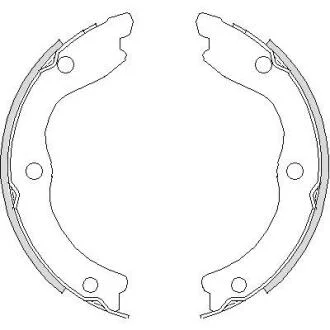 Колодка гальм. барабан. NISSAN X-TRAIL задн. REMSA 4736.00