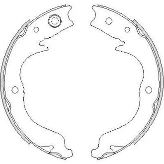 Колодка гальм. барабан. MITSUBISHI LANCER 2.0 EVO 08-,OUTLANDER II 2.2 3.0 07 задн. REMSA 4748.00