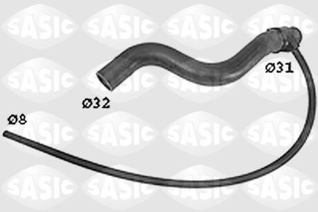 Патрубок радіатора верхний VOLKSWAGEN Passat III, IV SASIC SWH6819