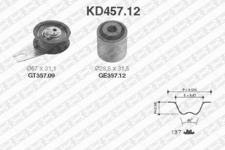 Комплект ременя ГРМ AUDI (Ви-во NTN-SNR) SNR NTN KD457.12