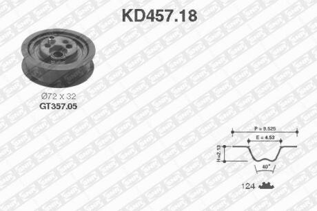 Комплект ременя ГРМ AUDI (Ви-во NTN-SNR) SNR NTN KD457.18