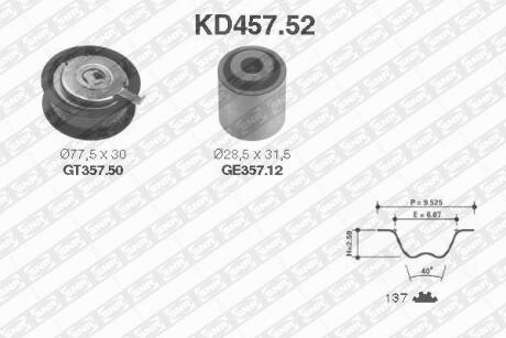 Комплект ременя ГРМ AUDI (Ви-во NTN-SNR) SNR NTN KD457.52
