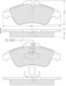 Гальмівні колодки SPRINTER STARLINE BD S054
