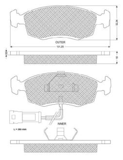 Гальмівні колодки дискові STARLINE BD S157