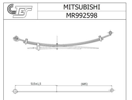 Ресора TES MR9925980019 Z/T