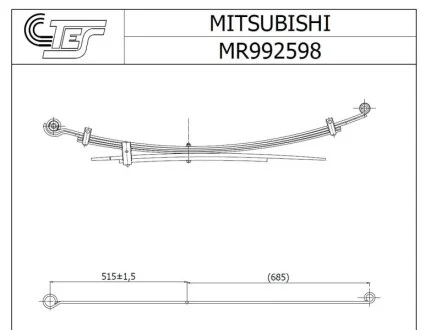 Ресора TES MR9925980019 Z/T