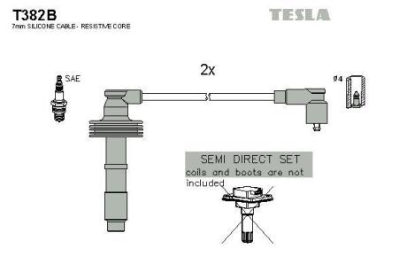 Комплект кабелiв запалювання TESLA T382B