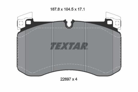 Комплект гальмівних колодок TEXTAR 2269701