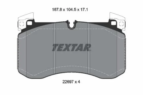 Комплект гальмівних колодок TEXTAR 2269701