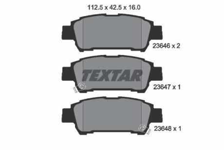 A_Гальмівні колодки TOYOTA Avensis Verso/Previa "R "00>> TEXTAR 2364601