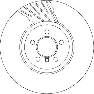 A_Диск гальмівний BMW 5 (F07,F10)/ 7(F01,F02) "FR "D=374mm "08>> TRW DF6614S