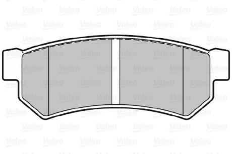 Гальмівні колодки дискові CHEVROLET Lacetti/Nubira "1,4-2,0 "R "05-11 Valeo 301343