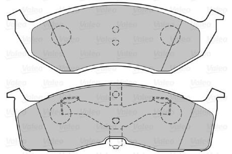 A_Гальмівні колодки дискові CHRYSLER Vision/Voyager "2,0-3,8 "F "93-01 Valeo 301556