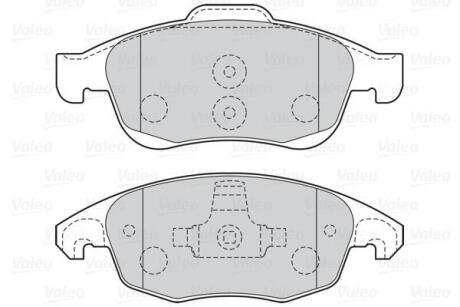 Гальмівні колодки дискові CITROEN/PEUGEOT Berlingo/C4/DS4/5008/Partner "1,2-1,8 "F "06>> Valeo 301997