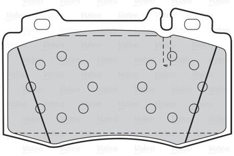 Гальмівні колодки дискові MERCEDES C-Class/CLK/CLS/E-Class/S-Class/SL/SLK "1,8-6,0 "F "92-12 Valeo 302044