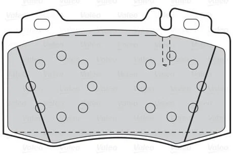 Гальмівні колодки дискові MERCEDES C-Class/CLK/CLS/E-Class/S-Class/SL/SLK "1,8-6,0 "F "92-12 Valeo 302044