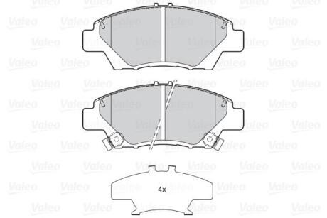 Гальмівні колодки дискові HONDA CR-Z/Jazz/Insight "1,2-1,5 "F "08>> Valeo 302158