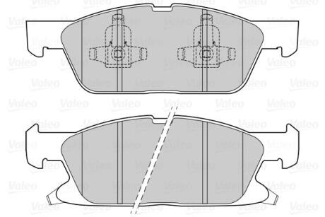 Гальмівні колодки дискові FORD/FORD USA Edge/Galaxy/S-Max "1,5-2,0 "F "15>> Valeo 302311