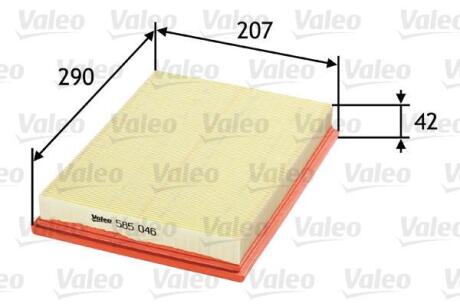 Фільтр повітряний OPEL Combo/Corsa/Meriva/Tigra "1,0-1,8 "00>> Valeo 585046