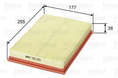 Фільтр повітряний FORD USA/FORD/MAZDA Probe/Fiesta/121 "1,0-3,0 "88-03 Valeo 585051