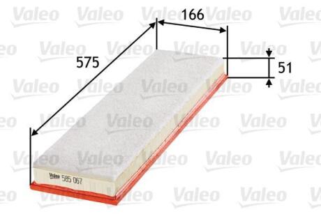 Фільтр повітряний BMW 3/5/7 "2,5 "91-04 Valeo 585067