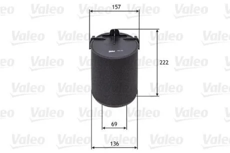 Фільтр повітряний AUDI/SEAT/SKODA/VW A3/Altea/Octavia/Golf "1,2-2,0 "03-19 Valeo 585742
