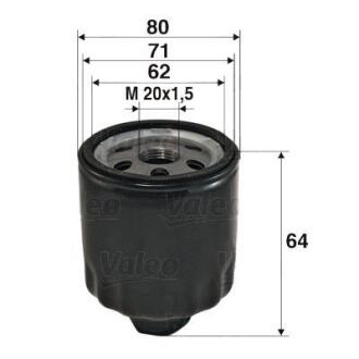 Фільтр масляний DACIA/NISSAN/OPEL/RENAULT Logan/NV200/Vivaro/Kangoo "1,0-2,0 "86>> Valeo 586003