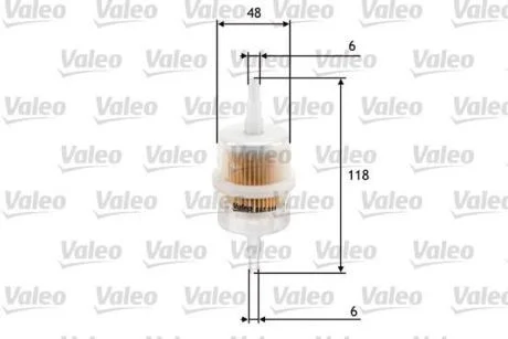Фільтр паливний AUDI/CITROEN/FIAT/SKODA/VW 100/Jumper/Ducato/Favorit/Golf "0,9-3,5 "54-02 Valeo 587011