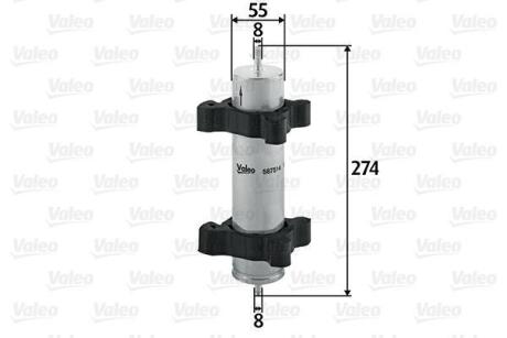 Фільтр паливний BMW/MINI 3/Mini "1,4-3,0 "01-07 Valeo 587514