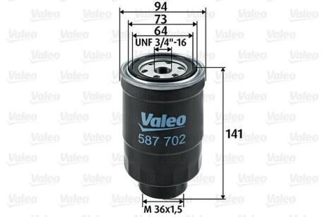 Фільтр паливний CARBODIES/FORD/LDV/LTI/NISSAN FX/Maverick/CUB/TX/Almera "1,7-4,0 "81>> Valeo 587702