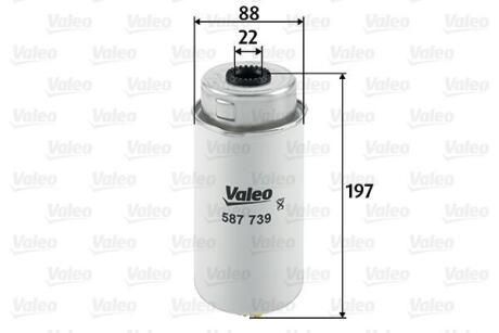 Фільтр паливний FORD Transit "2,2-3,2 "06-14 Valeo 587739