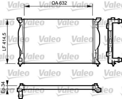 Радіатор охолодження двигуна Valeo 732963