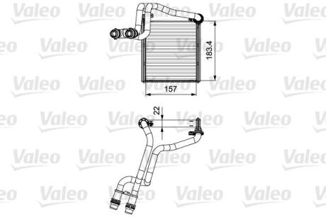 Радіатор обігрівача VOLKSWAGEN GOLF VI (5K) (08-) Valeo 811536