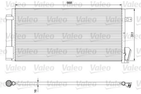 Конденсатор кондиціонера FIAT DOBLO Valeo 814377