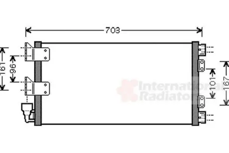 Конденсор кондиціонера LAND ROVER FREELANDER -06 Van Wezel 02005178