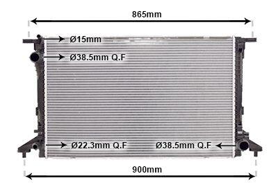 Радіатор охолодження AUDI A4,A5,A6,Q7 3.0TDi 15+ HD Van Wezel 03012722
