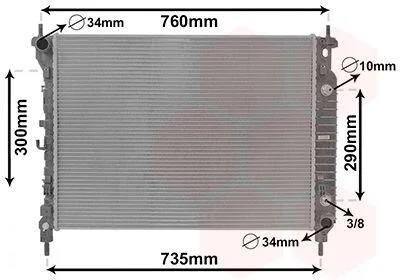 Радіатор охолодження CHEVROLET CAPTIVA 4/11 > 14 Van Wezel 08002067