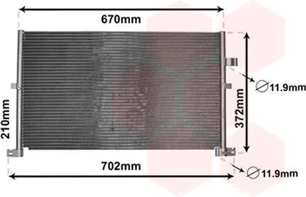 Конденсор кондиціонера MONDEO3 -OCP ALL 03-07 Van Wezel 18005334
