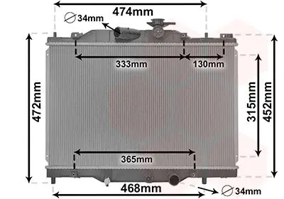 Радіатор охолодження MAZDA CX-3 15 > 21 Van Wezel 27012700