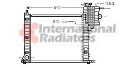 Радіатор охолодження MERCEDES VITO I W638 (96-) Van Wezel 30002264
