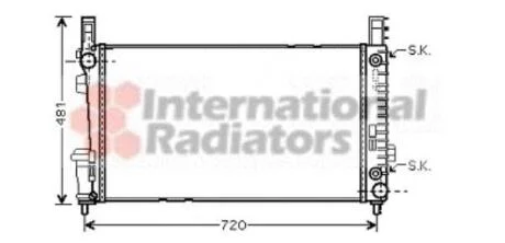 Радіатор охолодження двигуна MERCEDES A W169/ B W245 04>12 Van Wezel 30002364