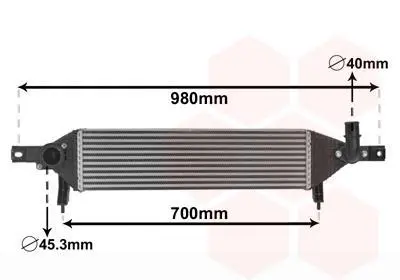Інтеркулер NISSAN QASHQAI 2/10>14 J10 Van Wezel 33004409
