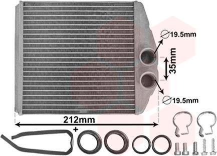 Радіатор пічки Van Wezel 37006354